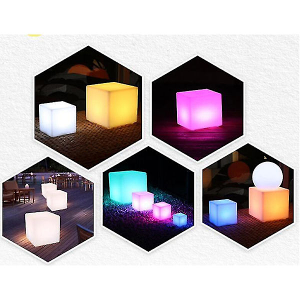 16 Color Cube Led Light Bar Laddning Fjärrkontroll Ktv Restaurang Utomhus Square Pall Bordslampa