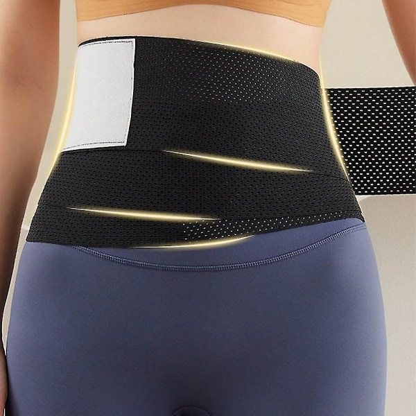 Waist trainer för kvinnor Snatch Me Up Bandage Wrap Lumbar Tunn Midjestöd Bälte Justerbar Mage Midje Wrap For Women Allmänt, svart L 65 to 78KG