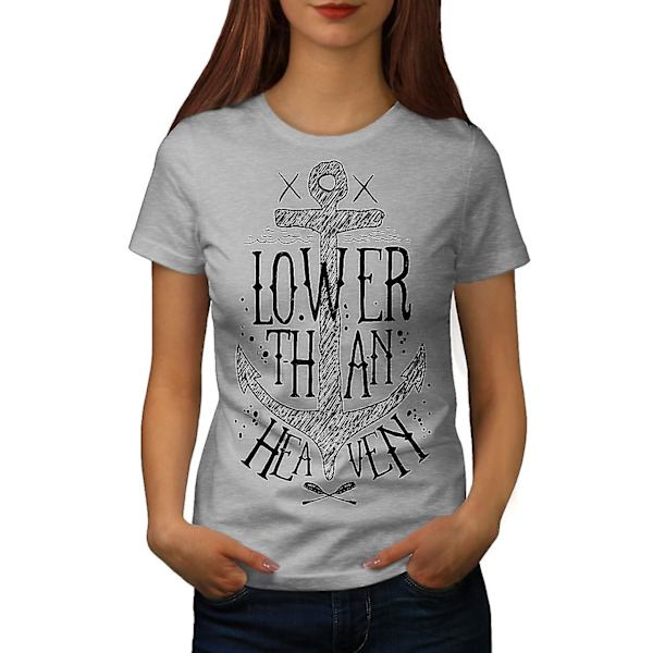 Lower Than Heaven Grå skjorta för kvinnor M