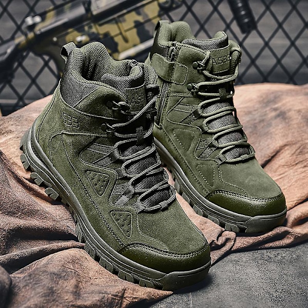 Herr Military Boot Combat Herr Boots Tacticalhane Shoes Work Safety Shoes Yj703 Green 40
