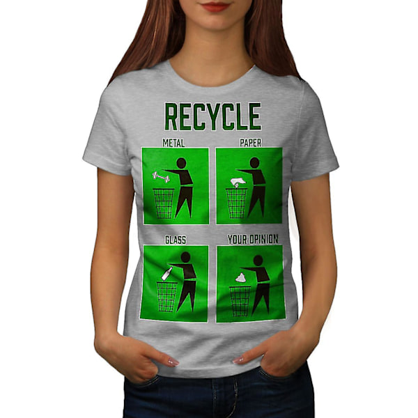 Återvinn offensiv T-shirt för kvinnor M