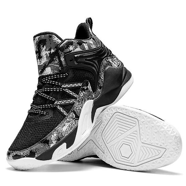 Basketskor för män Mode Dam Sneakers Andas Sportskor 3A693 Black 41
