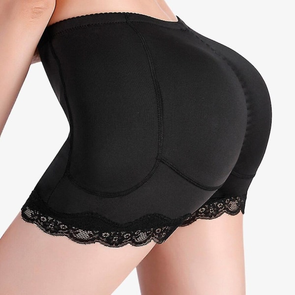 Butt Lifter Byxor Kvinnor Falska rumpor Plumpa höfter Stor storlek Body Shaping Trosor Spets Fake Ass With Pad Boxer Shapewear Shorts,beige XXXL