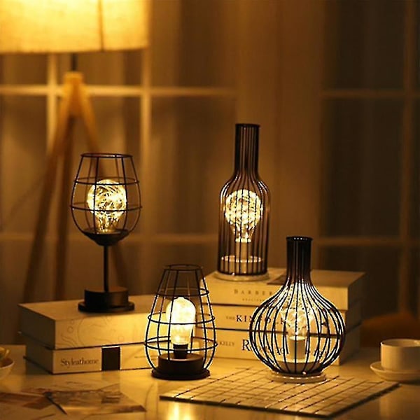 Art Led Bordslampa Läslampa Nattljus Sovrum Sänglampa Skrivbordsbelysning Vardagsrum Retro Cla