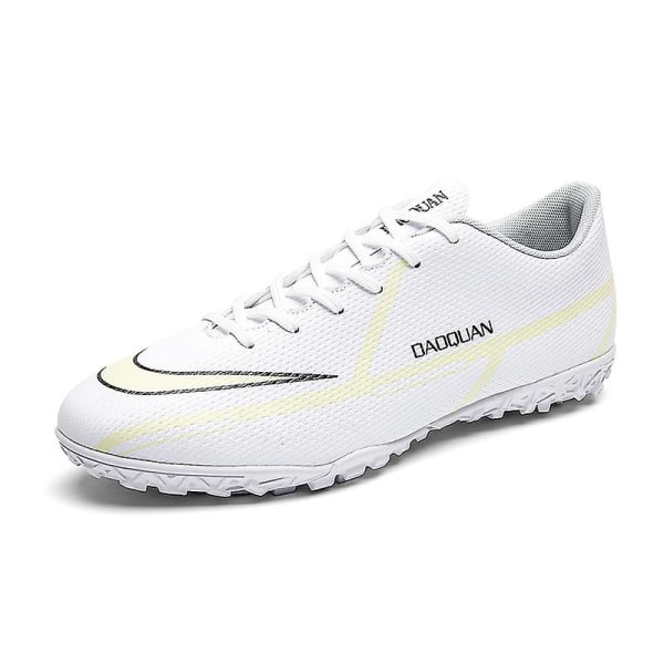 Fotbollsskor för män Halkfria fotbollsskor Klossar Gräs Fotbollssneakers Yjt2202 White 45