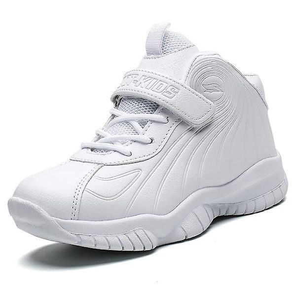 Basketskor för barn Mode Halkfria sneakers Sportskor som andas 3987Em White 32