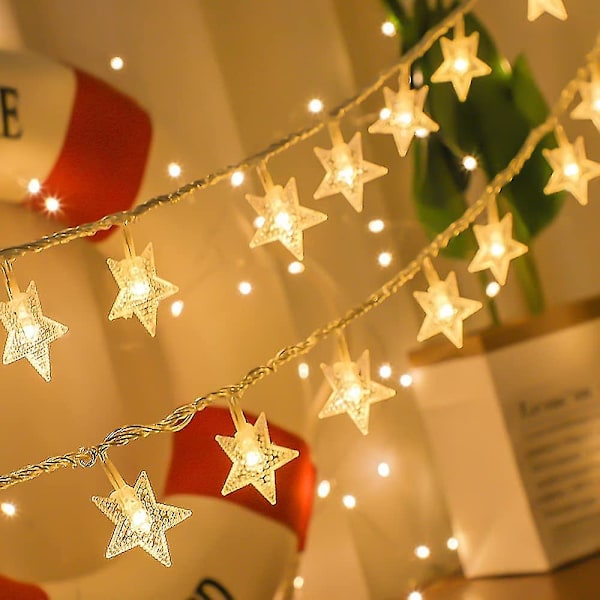 Star Lights String Lights 10ft 20 Led Star Fairy Lights Batteridriven Vattentät inomhus