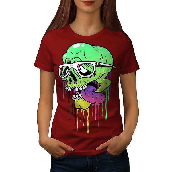 Swag Zombie Skull Women Redt-shirt M