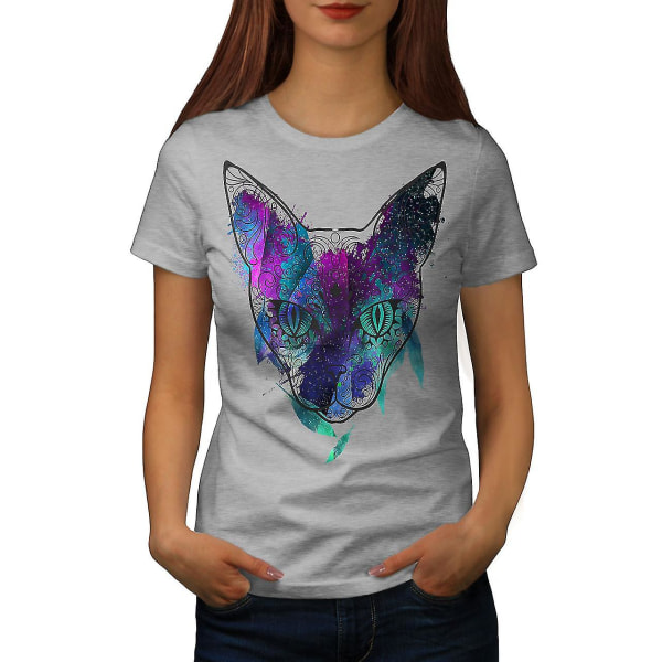 Mystic Cosmos Animal Cat Women T-shirt S