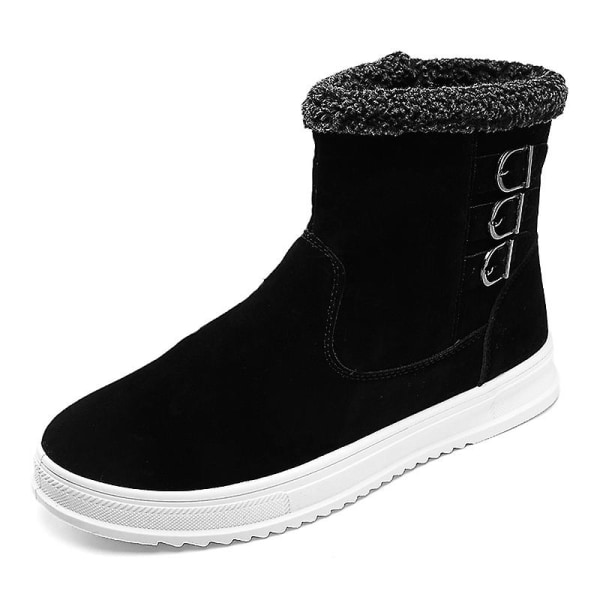 Snöstövlar för män varma ankelstövlar Anti-halk vinter utomhus casual 2Lk6308 Black 39