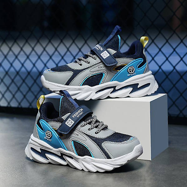 Pojkar Flickor Sneakers Andas löparskor Mode Sportskor 3Af858 Blue 34