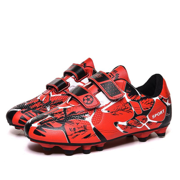 Fotbollsskor Barn Fotbollsskor Vuxen Fotbollsskor Grästräning Sport Skor Sneakers 3B1616 Red 28