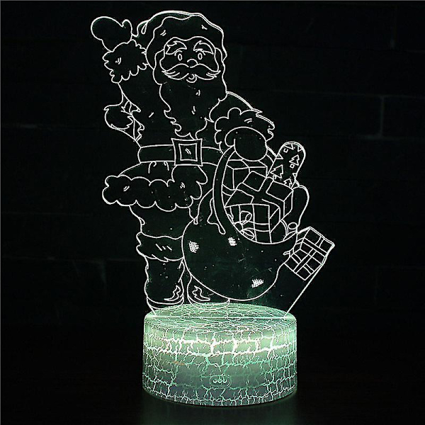 3D Illusion lampa 7 färger Optical Change Touch Light USB och fjärrkontroll Art Deco gör en romantisk
