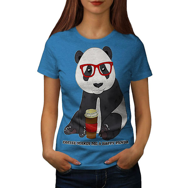 Kaffe Glad Panda Kunglig T-shirt för kvinnor L