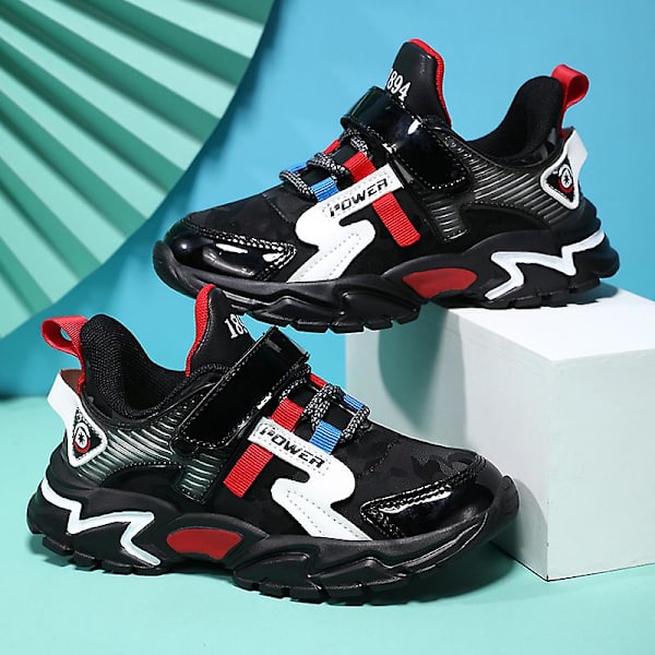 Sneakers för barn Andas Pojkar Flickor Löparskor Mode Sportskor 3As2203 Black 34