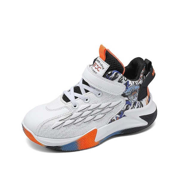 Barn Sneakers Pojkar Basketskor Halkfria Barn Sportskor 3Bjy303 White 36