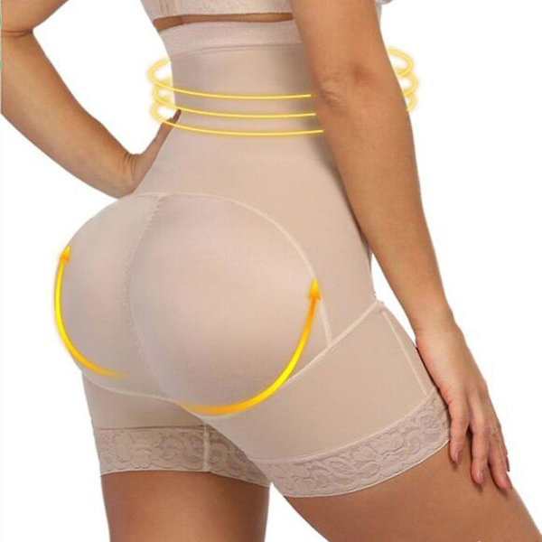Dam Shapewear Träning Waist Trainer Butt Lifter Magkontroll Plus Size Booty Lift Dragande Underkläder Shaper,beige 4XL