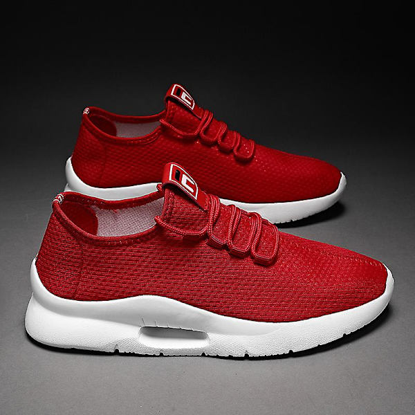 Herrskor Lättviktssneakers som andas Löparskor 2C009 Red 39