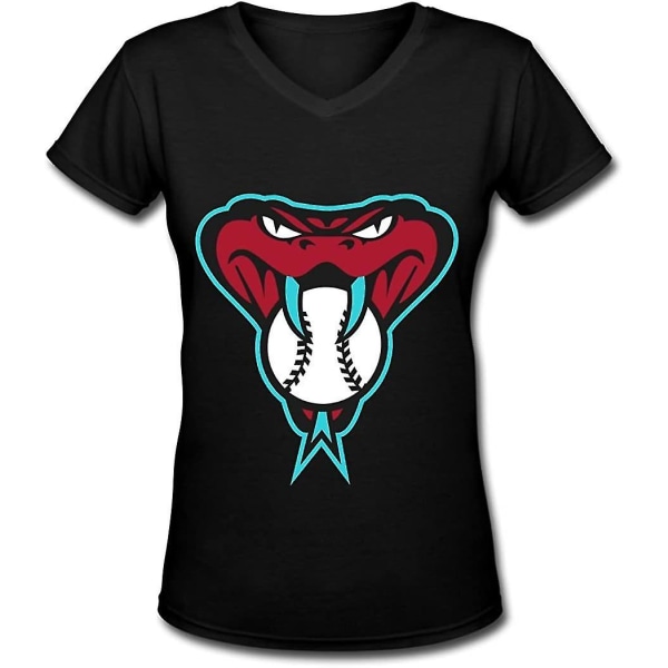 Diamondbacks-logo T-shirt med V-ringad bomull, bomull, svart S L