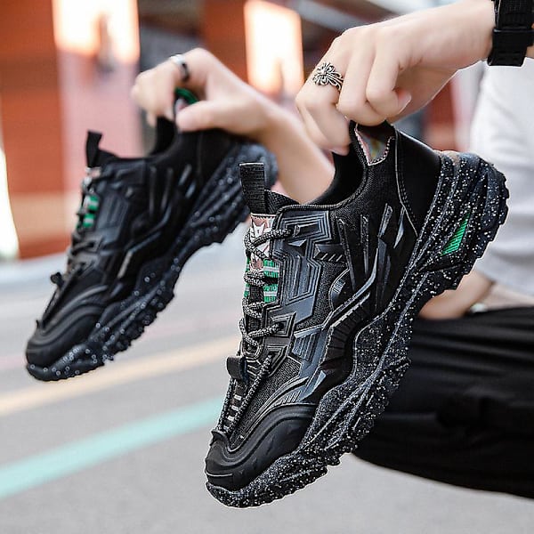 Basketskor för män Sneakers Sportskor som andas Y09 Black 44