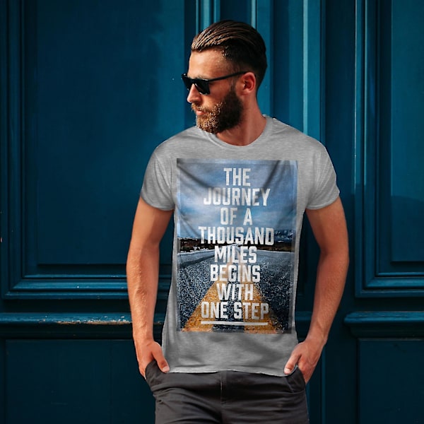 Motivationscitat Mode T-shirt för män XL