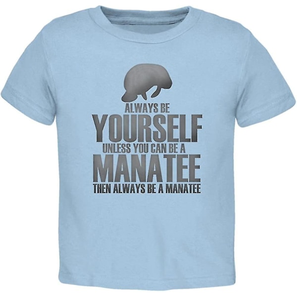 Animal World Var alltid dig själv Manatee Svart T-shirt för toddler 3T