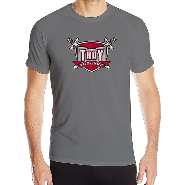 Benz47' Sportkläder för män Troy State University logotyp Moisture Wick T-shirt Deepheather 3XL