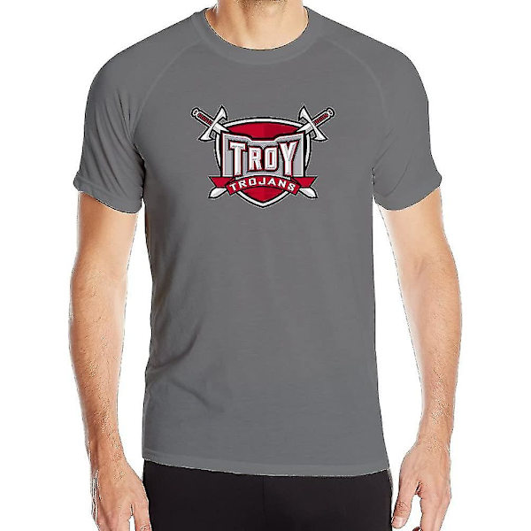 Benz47' Sportkläder för män Troy State University logotyp Moisture Wick T-shirt Deepheather XL
