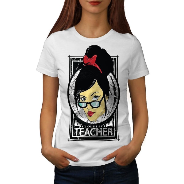 Lärarflicka Förför sexiga kvinnor Whitet-shirt XL