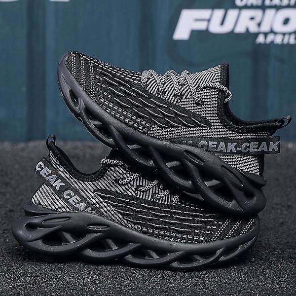 Herr Fly Weaving Sneakers Andas löparskor Mode Sportskor 3Al1023 Black 41
