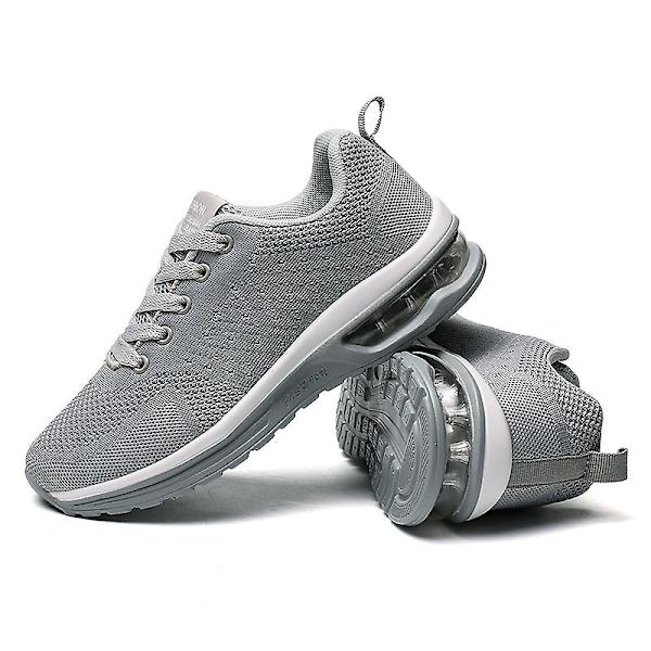 Lätta Sneakers för män Andas löparskor Mode Sportskor 3D5066 Gray 41