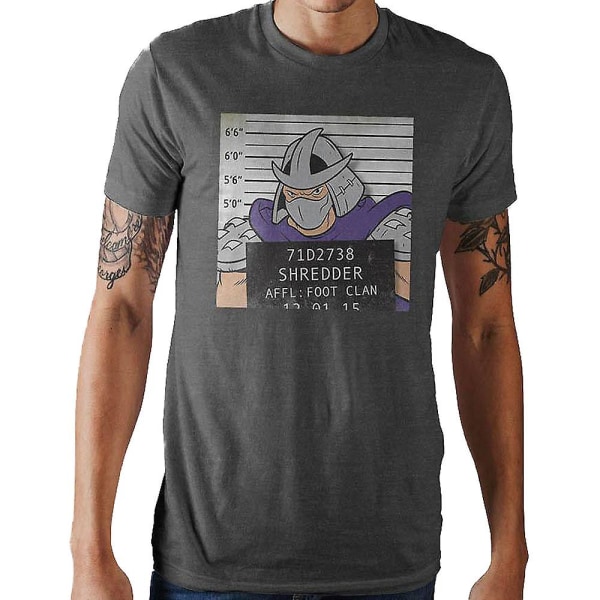 Shredder Mug Shot Teenage Mutant Ninja Turtles T-Shirt L