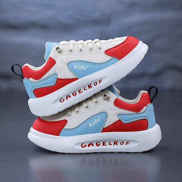 Barn Sneakers Pojkar Basketskor Halkfria Barn Sportskor 3Bk39 Red 34