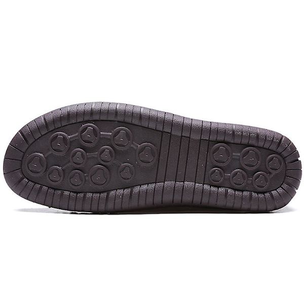 Herrskor Mode Läderskor Handsydda Casual Shoes 9931 Khaki 44