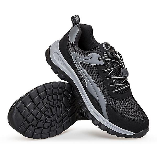 Män Dam Sneakers Andningsbara promenadskor Mode Sportskor Äldre skor Yj9109 Black 40