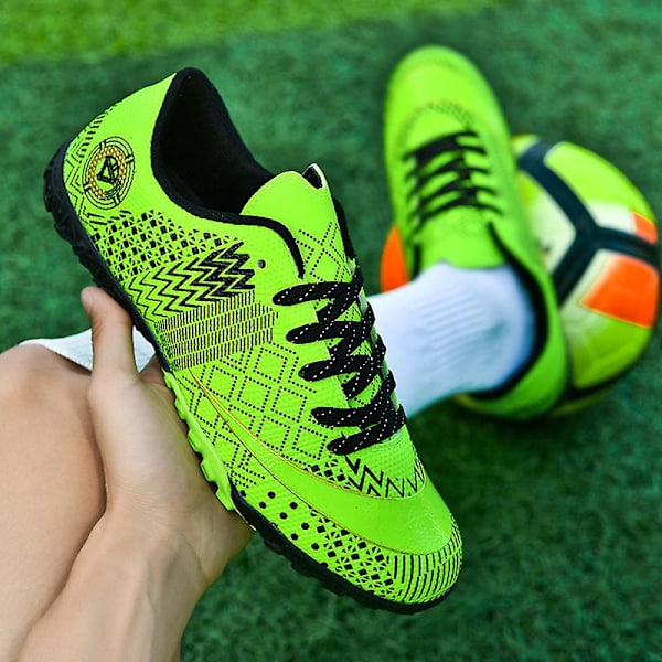 Fotbollsskor för män Halkfria fotbollsskor Klossar Gräs Fotbollssneakers Yj757 Green 44