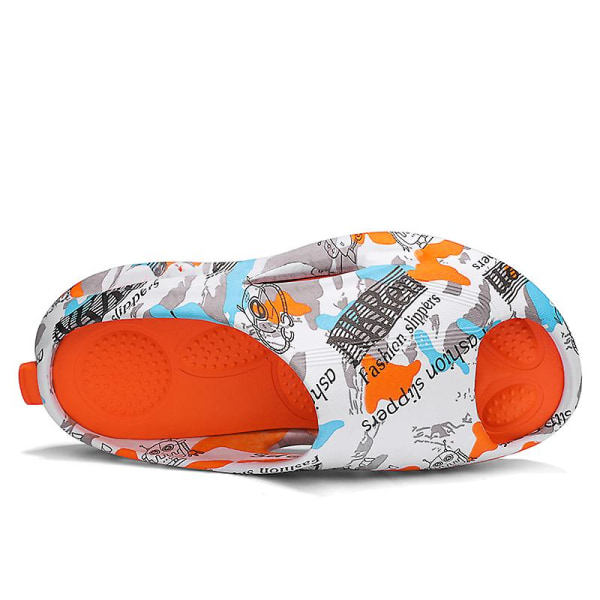Strandtofflor för män Modesandaler Utomhus Halkfria inomhusskor 3B2205-C White 39-40
