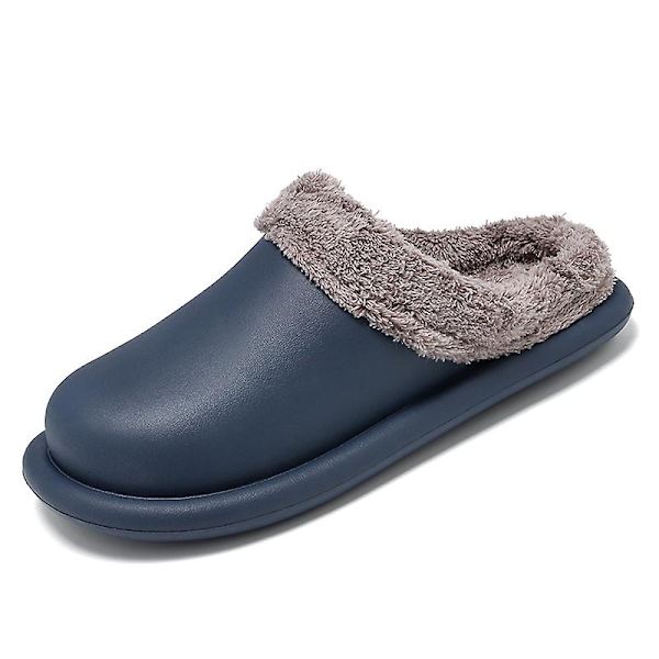 Herrtofflor Varma Vinterskor För Kvinnors Inomhushus Slip On Med Bomull Utomhus 2K2027 Blue 40-41