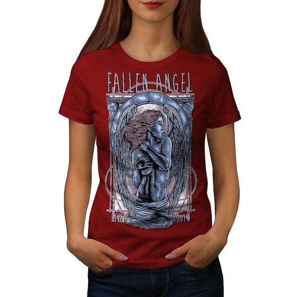 Fallen Angel Girl Kvinnor Röd-skjorta XL
