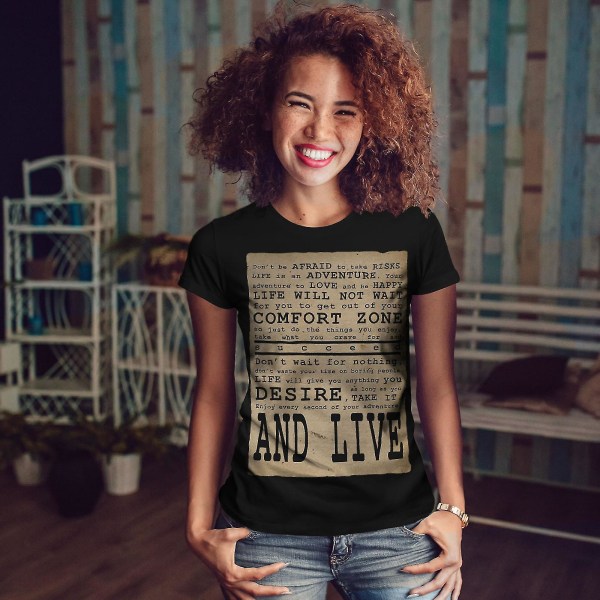 Citat Motivate Women Blackt-shirt XL