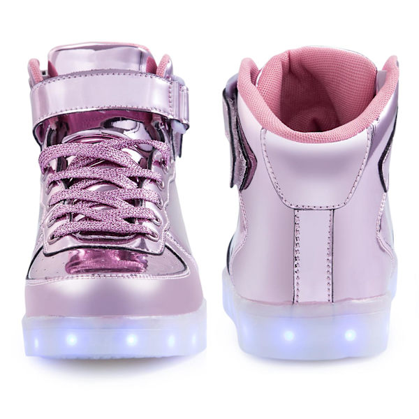 Barnskor Pojkar Led Light Up Skor Pojkar Flickor Sportlöparskor 1600 Pink 34