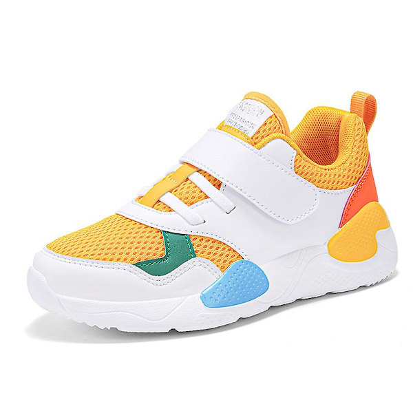 Pojkar Flickor Sneakers Andas löparskor Mode Sportskor 3A929 Yellow 32