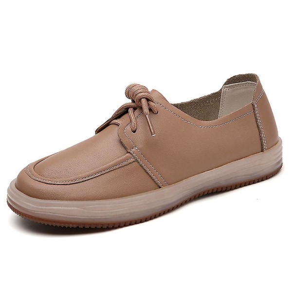 Skinnskor för kvinnor Damskor Mode Casual Svarta körskor 982 Brown 40