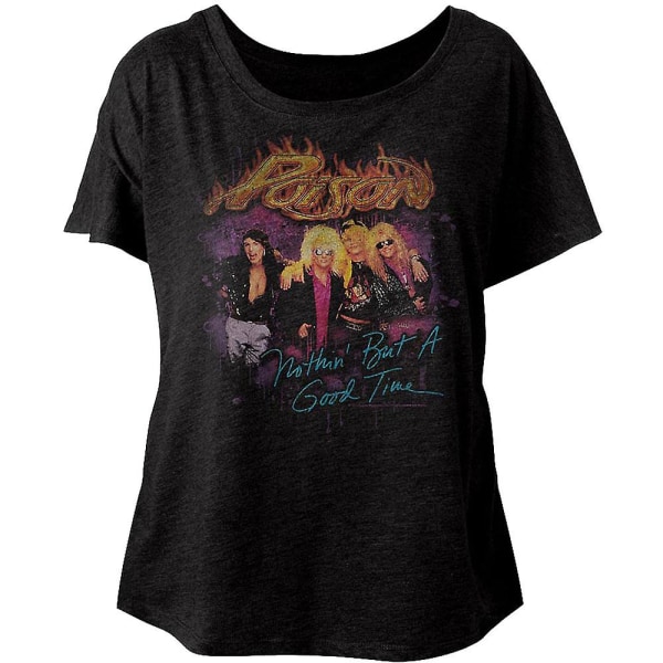 Ladies Nohin' But A Good Time Poison Dolman Shirt XXXL