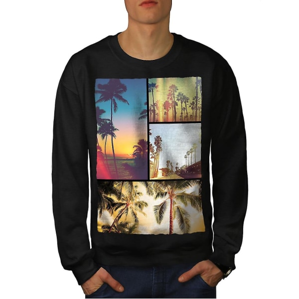 California Collage Men Blacksweatshirt L