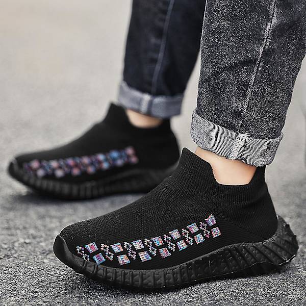 Sneakers för barn som andas löparskor Mode Sportskor Wz631 Black 34