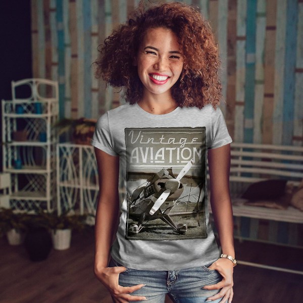 Vintage Aviation Women T-shirt S