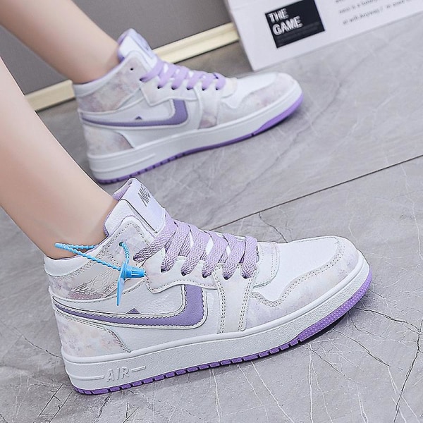 Dam Sneakers Andas Dam Skateboard Skor Löparskor Yjaj25 WhitePurple 36