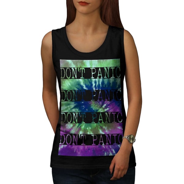 Don't Panic Women Blacktank Top L