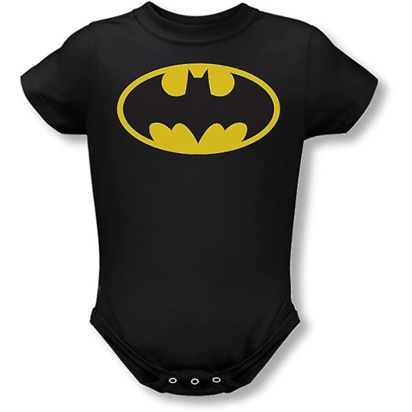 Batman Classic Logo Black Infant Baby Onesie Romper